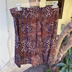 Women's Apostrophe Skort Size Large Animal Print